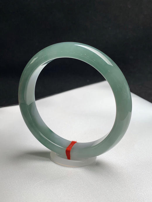 620671，59.6圈口，糯化油青正圈平安镯，底子胶润 商品图2