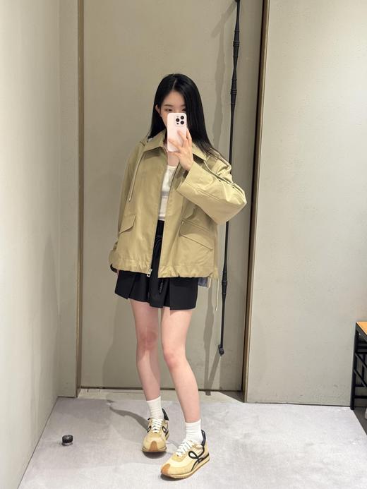 罗意威 25Fw秋冬新款 微标刺绣口袋抽绳宽松连帽风衣外套（ZY*MM） 商品图1