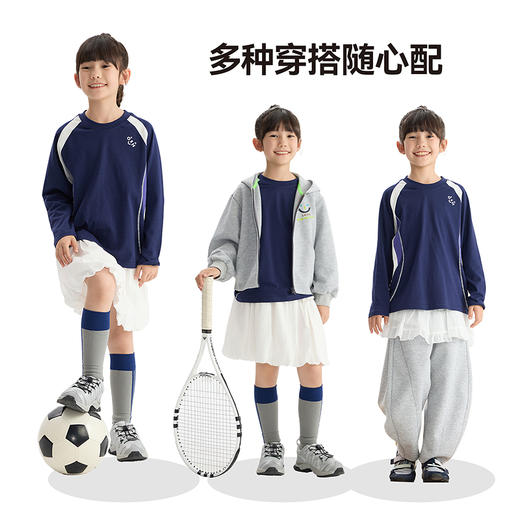 漫画家【wink T】儿童T恤秋季新配色拼接休闲运动长袖T恤 商品图3