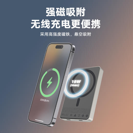 自营（零程）-闪能 WP20pro 苹果MFi认证全金属 10000毫安 磁吸电源 3C认证 商品图2