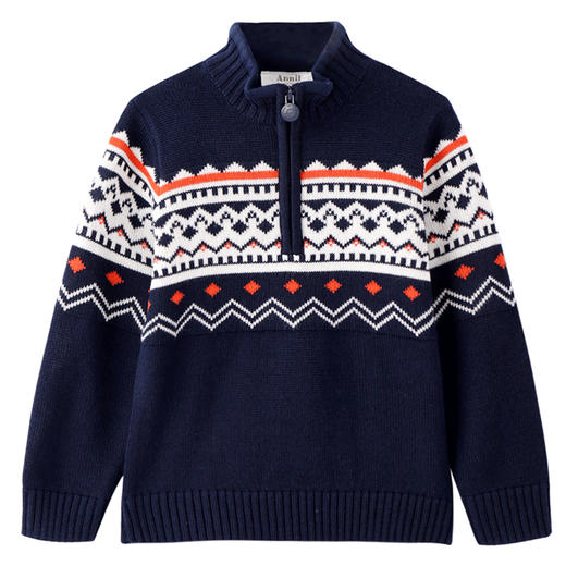 男童半开领毛衫冬季新款安奈儿童装EB544609 商品图6