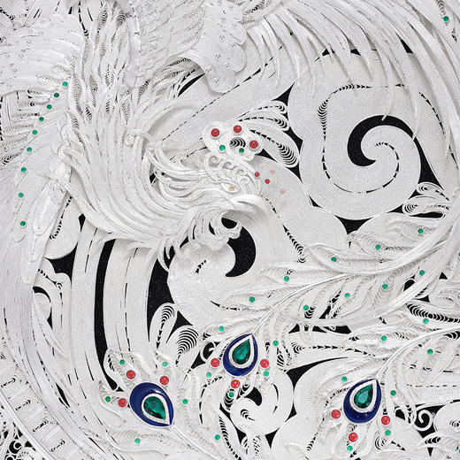 子佩集S999银手工银花丝【凤舞云霄花丝盘】大师工坊原创设计【FWYX】2506 商品图4