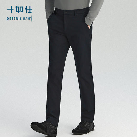 秋冬梭织棉弹松紧腰显瘦商务直筒长裤-SP06-02 商品图1