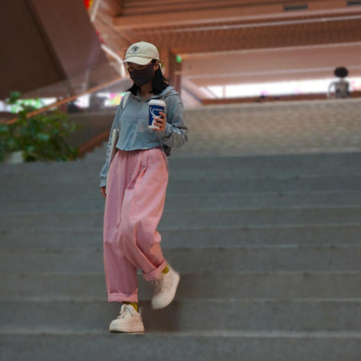 Loi日系全棉气球裤女款宽松休闲裤子 商品图4