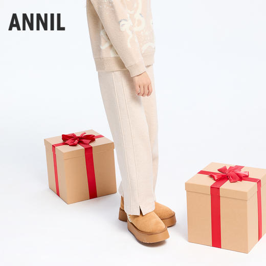 女童全腰针织裤冬季新款安奈儿童装EG546572 商品图1