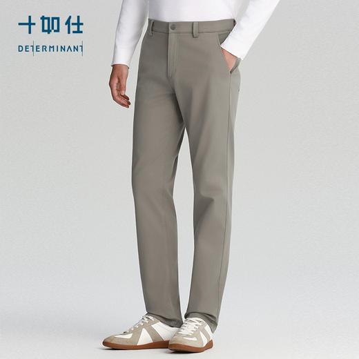 秋冬梭织棉弹松紧腰显瘦商务直筒长裤-SP06-02 商品图0