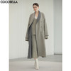 COCOBELLA[双面穿]高智感长款羊毛大衣贝壳绣毛呢外套WL7062 商品缩略图0