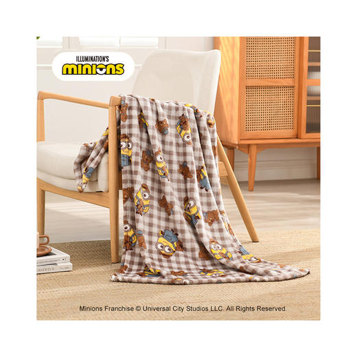 小黄人大眼萌系列-英伦风系列-复古风-披肩毯CJF050131 商品图5