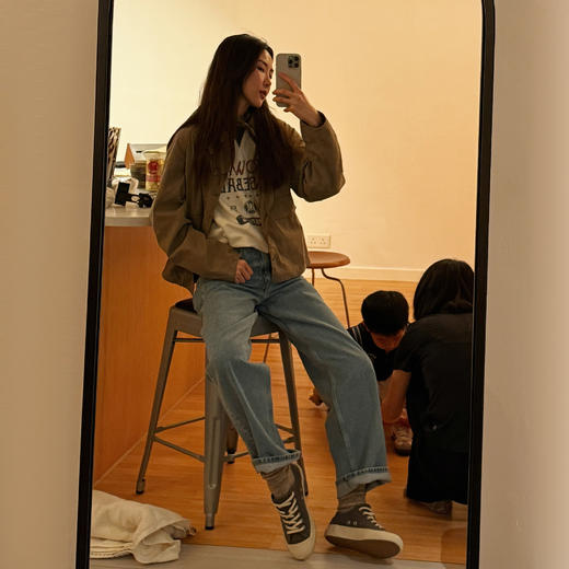 ROMI STUDIO环保洗水100%新疆棉舒适浅蓝直筒牛仔裤RW24WXD1263 商品图2