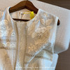新中式刺绣钉珠网纱无袖上衣女夏新款高级感气质温柔显瘦薄款背心 商品缩略图1