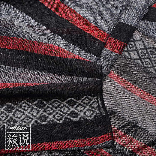 【梭说】限量 木.今昔 纯手工撞色亚麻围巾 侗族传统织锦工艺 商品图4