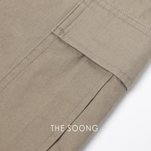 THESOONG|"秋日氛围"純棉透气阔腿大口袋绑带休闲工装裤HWKZ7421 商品图6