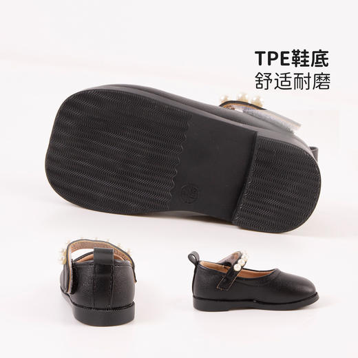 贝贝怡女童公主皮鞋25春秋季新款女宝学步鞋校园小皮鞋轻便魔术贴单鞋ZB3EX018 商品图7