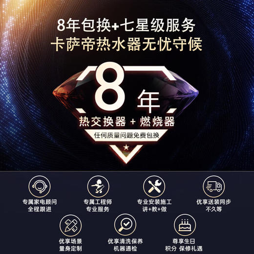 卡萨帝（Casarte）16升揽光套系【蝶舞CWQ5】家用富锶燃气热水器天然气 国家补贴以旧换新 S级静音 JSQ31-16CWQ5U1 商品图7
