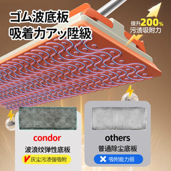 CONDOR日本天花板除霉清洁神器屋顶擦墙壁家用除灰尘可伸缩夹布平板拖把 商品图5
