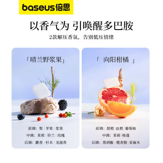【十一专享】倍思 T-Space 特斯拉出风口香薰（晴兰野浆果+向阳柑橘） 商品图2