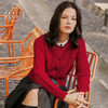 Petite Studio 25秋 Carmina红色法式针织衫miu系撞色开衫外套 商品缩略图2