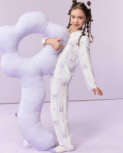 【春上新】8楼爱慕儿童Aimer Kids女孩奶皮酷洛米晚安开衫长袖家居AK141J442，吊牌价459元 商品图3