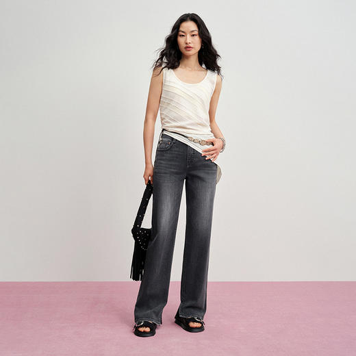 【冷萃薯条裤】simplepieces夏款SPS牛仔环保凉感十分开衩薯条裤 商品图2