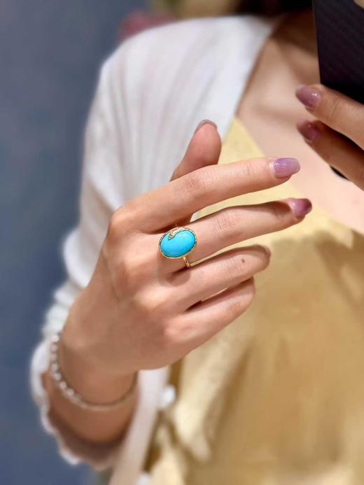 7.53ct蛋面蓝松戒指 商品图0