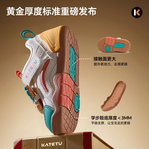 卡特兔婴儿学步鞋2025秋季新品宝宝鞋子防滑耐磨透气幼儿园内室鞋 商品图3