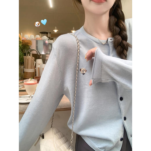 【149元任选2件】最后一波现货！慵懒刺绣圆领长袖针织开衫上衣 商品图1