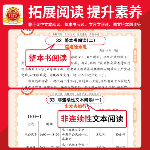 2025秋上王朝霞小学语文同步训练1-6年级语文阅读训练 商品图3