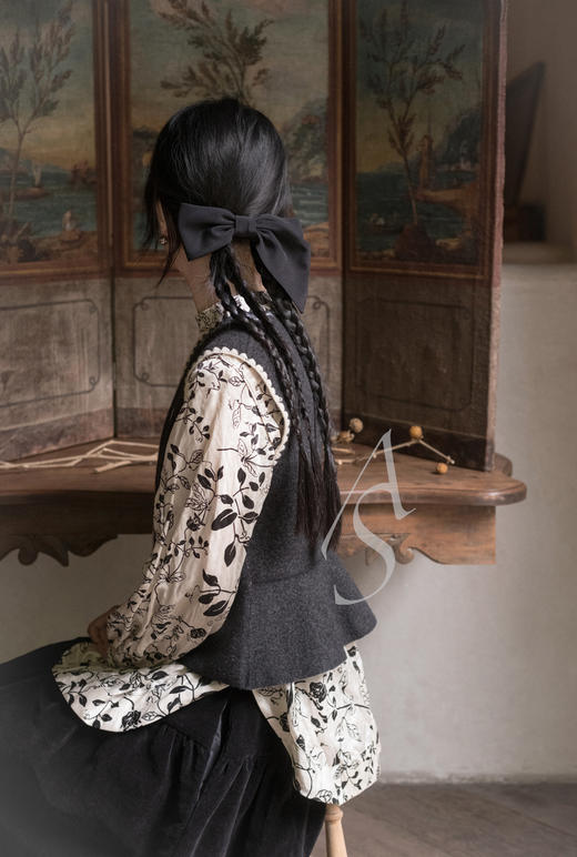 Sophie Buhai 25AW 黑色不对称蝴蝶结发夹 商品图3