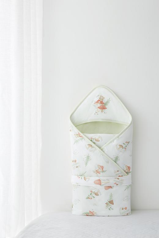 （特惠）金发拉比寝具i5-0蘑菇小熊抱被90*90灰绿LYEE10641341000 商品图12