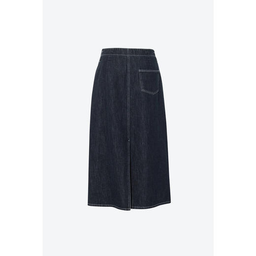 【商场同款】诗凡黎纯棉牛仔直筒中长半身裙2025春新款3G3140981 商品图1