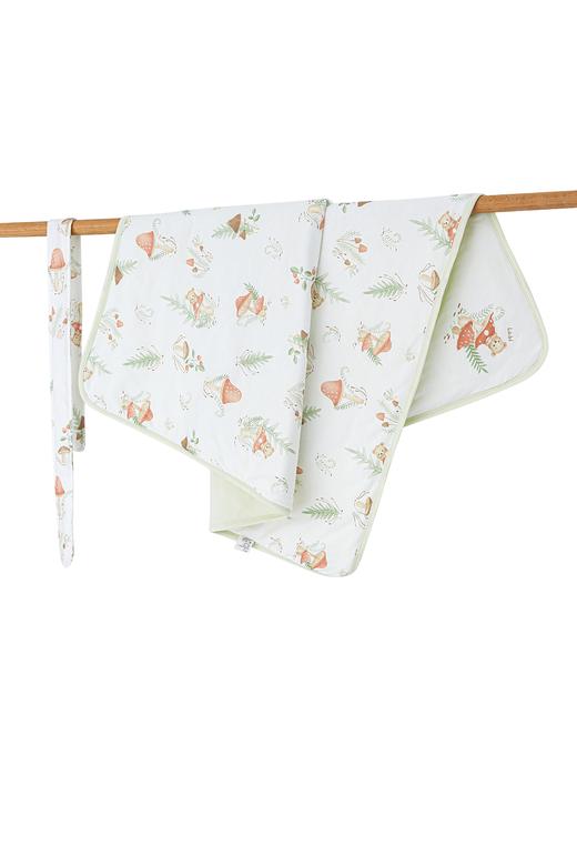 （特惠）金发拉比寝具i5-0蘑菇小熊抱被90*90灰绿LYEE10641341000 商品图11