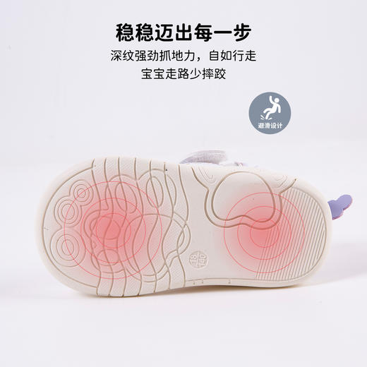 贝贝怡春秋新款男女宝宝学步鞋魔术贴圆头防踢鞋透气稳步鞋ZB3EX007 商品图10