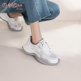 【品牌直发】金利来GOLDLION 圆头中跟系带时尚休闲鞋5196852
