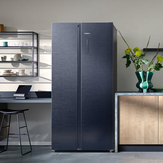 西门子（SIEMENS）512升超薄无界平嵌双开对开门电冰箱底部散热风冷无霜家电容量变温空间湖蕴蓝 KA515691EC 商品图0