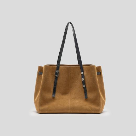 GOODBAI 916 麂皮组合扣单肩托特包 商品图1