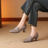 【预售5天】新款百搭优雅尖头粗跟中跟简约风洋气深口单鞋SY&h505 商品缩略图3