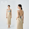 复古格调』桑罗撞色系带真丝吊带裙100%桑蚕丝性感修身女轻礼服裙 商品缩略图0