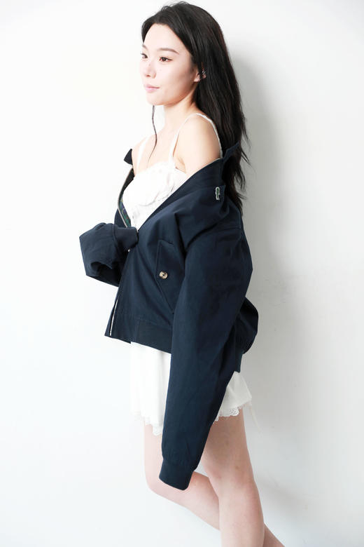 老钱风哈灵顿夹克，出口法国。胸口小标刺绣风衣夹克外套C080566 商品图9