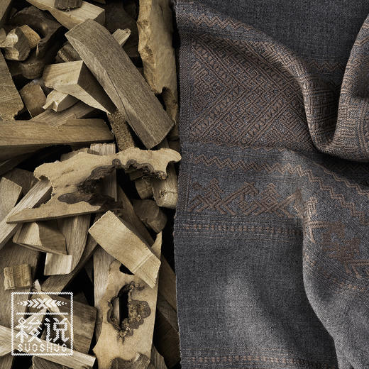 【梭说】素.单影 纯手工限量设计围巾 侗族传统织锦工艺纯棉 商品图2