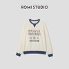 ROMI STUDIO“美式复古”纯棉撞色罗纹印花宽松套头卫衣RWCASU5123  商品缩略图4