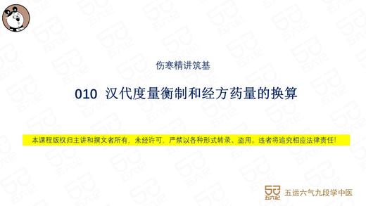 010 汉代度量衡制和经方药量的换算 商品图0