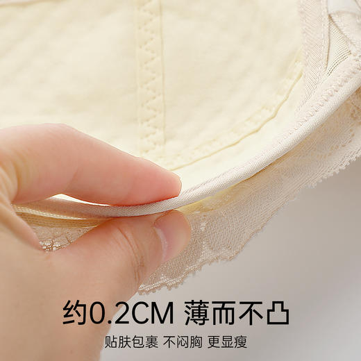 【298选3】D4-💟【B-E杯】【大胸显小超薄杯】【专利7号杯型】【大胸显小润微内衣女专用显瘦无钢圈蕾丝上托防下垂防外扩文胸  花栀清梦/郁香清紫/香红蜜雪 商品图8