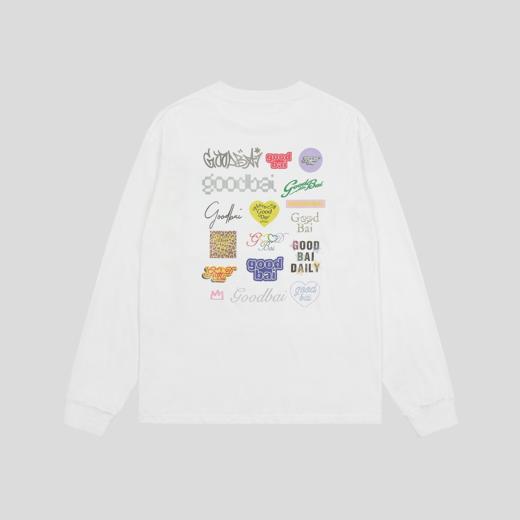 GOODBAI 经典logo组合印花长袖T恤 商品图2