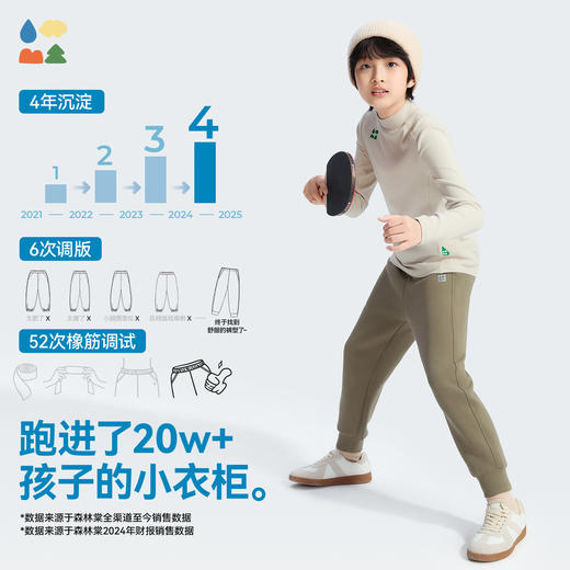 【新啵啵跳运动裤】森林棠25秋款 新升级儿童休闲舒适微宽松束脚长裤62053157 商品图2