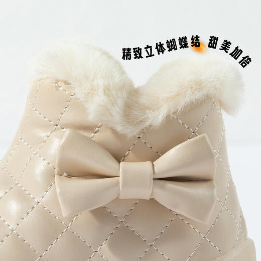 贝贝怡2025秋冬新款女童棉鞋学步鞋防风保暖中帮雪地鞋ZB4EX008 商品图6