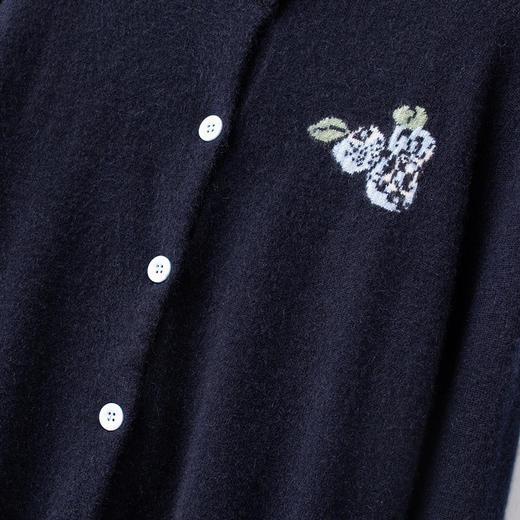 S·Y·C【E家蓝莓】100纯山羊绒圆领开衫外套毛衣女CYR240198 商品图6