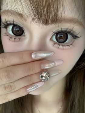 hanawink半年抛美瞳 粉团子 14.5mm