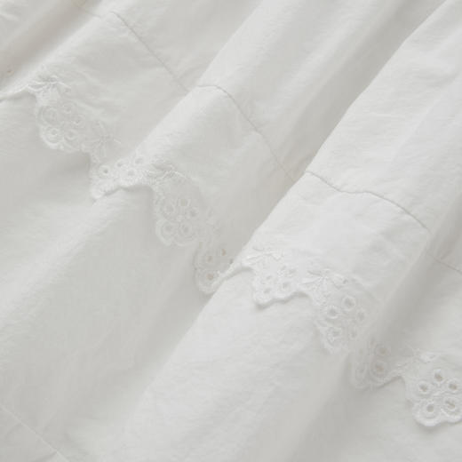 ROMI STUDIO100%长绒棉双层裁片绣花A字高腰松紧半裙RWCSXL3474 商品图3