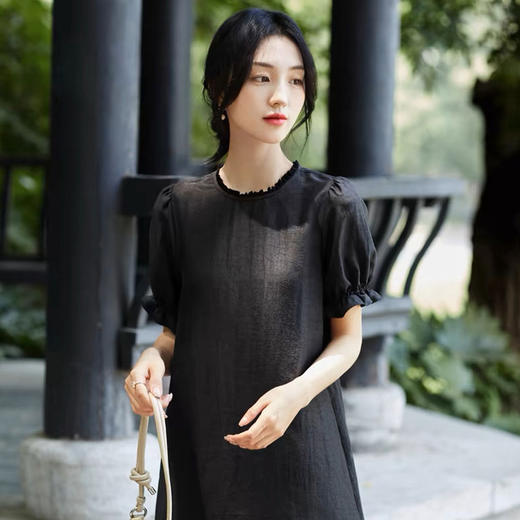 HERA CHOLE中女老钱风连衣裙 ，东方手艺面料撑起的女性美，任时光穿梭，美人不迟暮【3-5天，周末顺延】【G】 商品图0