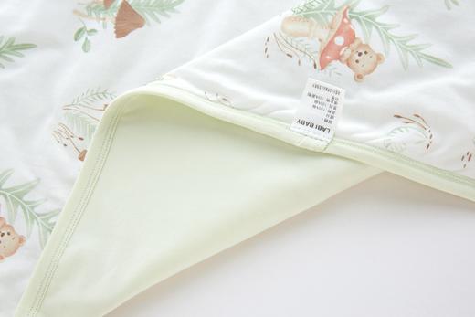 （特惠）金发拉比寝具i5-0蘑菇小熊抱被90*90灰绿LYEE10641341000 商品图6
